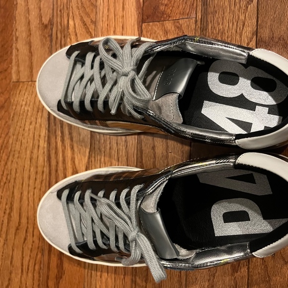 Shoes Designer By P448 In Silver, Size: 7.5